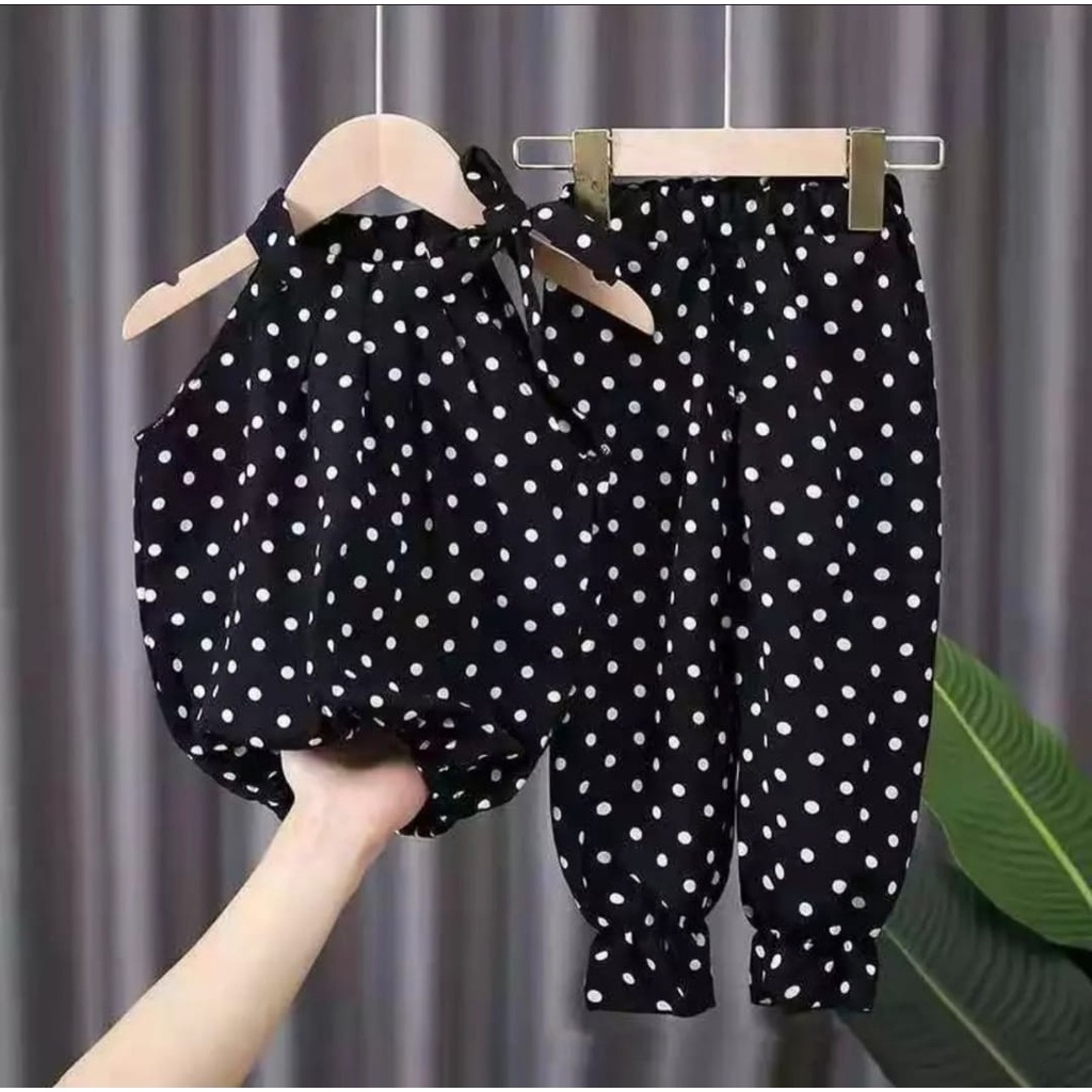 PROMO - SETELAN ANAK BAJU ANAK PEREMPUAN // SETELAN ANAK BAJU ANAK MOTIF POLKADOT PITA TERBARU // SETELAN ANAK BAJU ANAK 1-5 TAHUN // SETELAN ANAK BAJU ANAK PEREMPUAN // SETELAN ANAK BAJU ANAK SEHARI-HARI