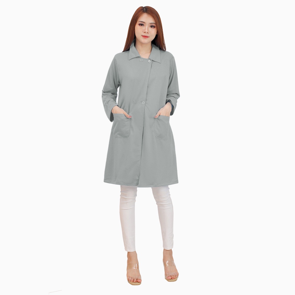 Jaket Long Coat lengan panjang Gaya Korea Wanita Dewasa Terbaru - XSHOP Rainy