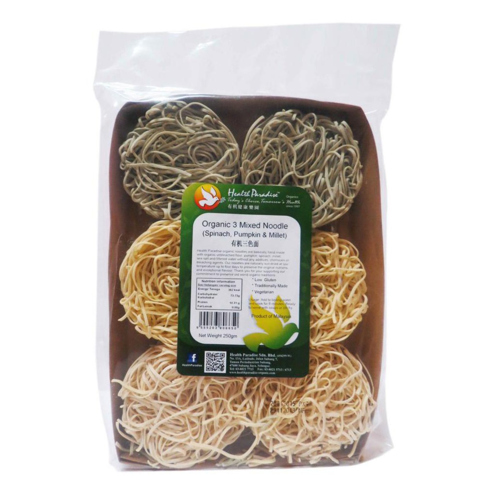 

Organic 3 Mixed Noodles (Mie Noodle) 250 gr TERBATAS