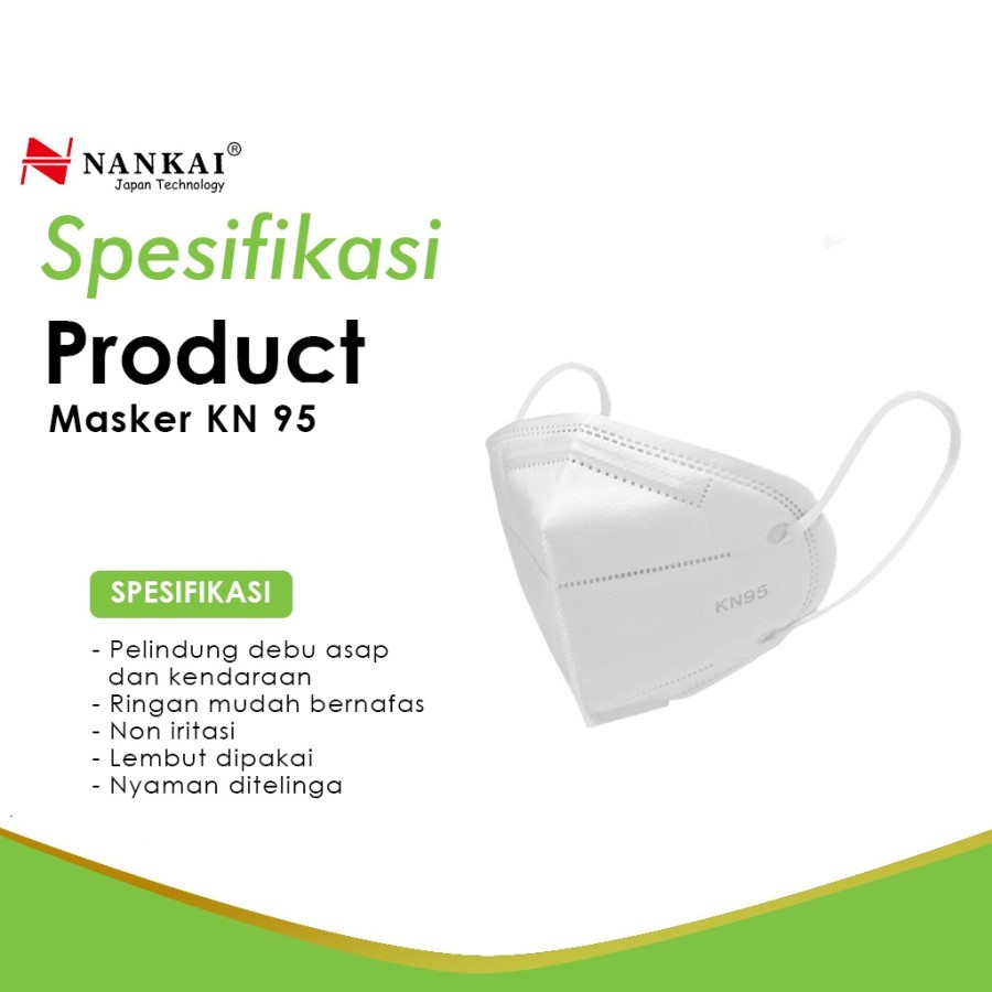 MASKER WAJAH KN95 10 PCS ANTI DEBU VIRUS EARLOOP NON MEDIS DISPOSABLE