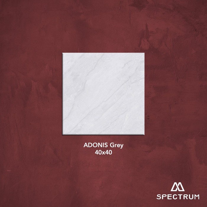 KERAMIK 40X40 ADONIS GREY GLOSSY - MULIA TILE