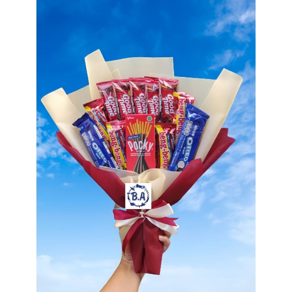 

(S) BUKET KEREN POCKY MERAH CREAM /HADIAH ULTAH/WISUDA/ANNIVERSARY