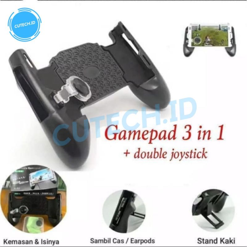 GAMEPAD DENGAN ANALOG JOYSTICK HOLDER HANDPHONE UNTUK MOBILE LEGEND PUBG FREE FIRE