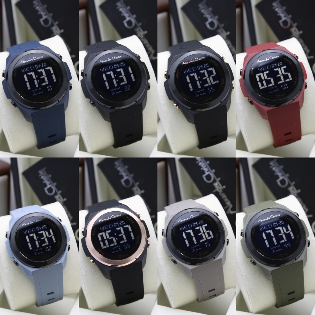 ALEXANDRE CHRISTIE AC 9342 MHR JAM TANGAN UNISEX DIGITAL ORIGINAL ORI