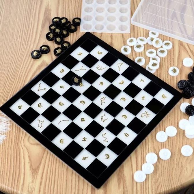 Mold papan catur chess board cetakan resin cetakan papan catur Termurah Star Seller