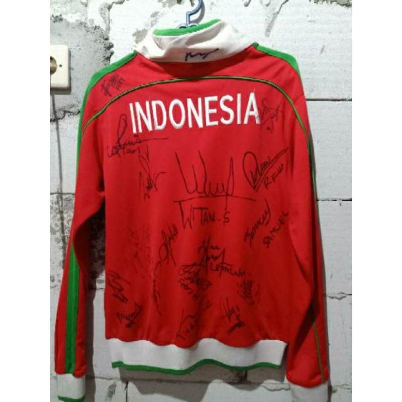 jersey jaket Grade Ori Signed Tanda Tangan FULL PEMAIN TIMNAS DAN PELATIH