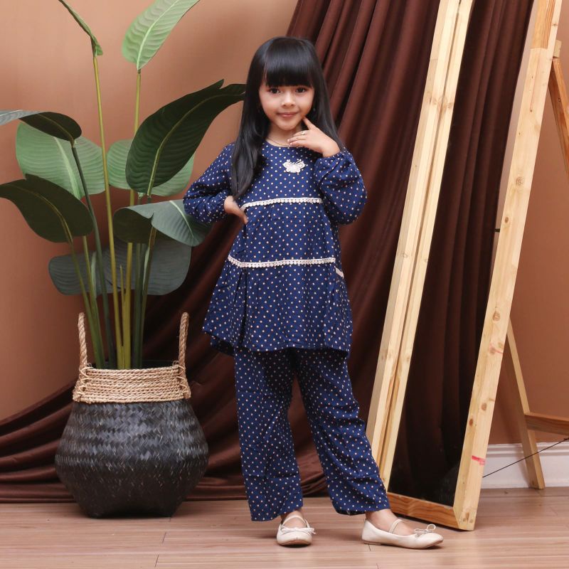 Setelan anak perempuan/Set anak/Setelan rayon anak/setelan viral/set anak cantik/set waka anak/set a