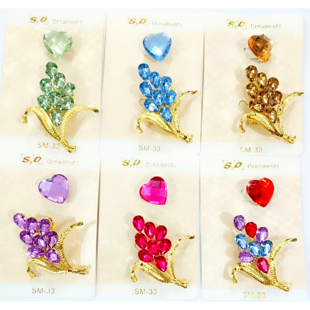 bros set jagung pin bross brooch set 2 in 1