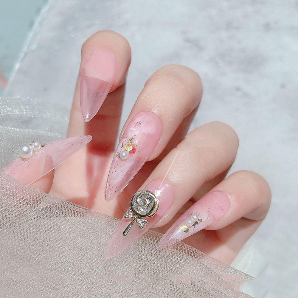 Mxbeauty Lollipop Nail Art Berlian Imitasi Zirkon Berlian Temperamen Jepang DIY Perhiasan Kuku