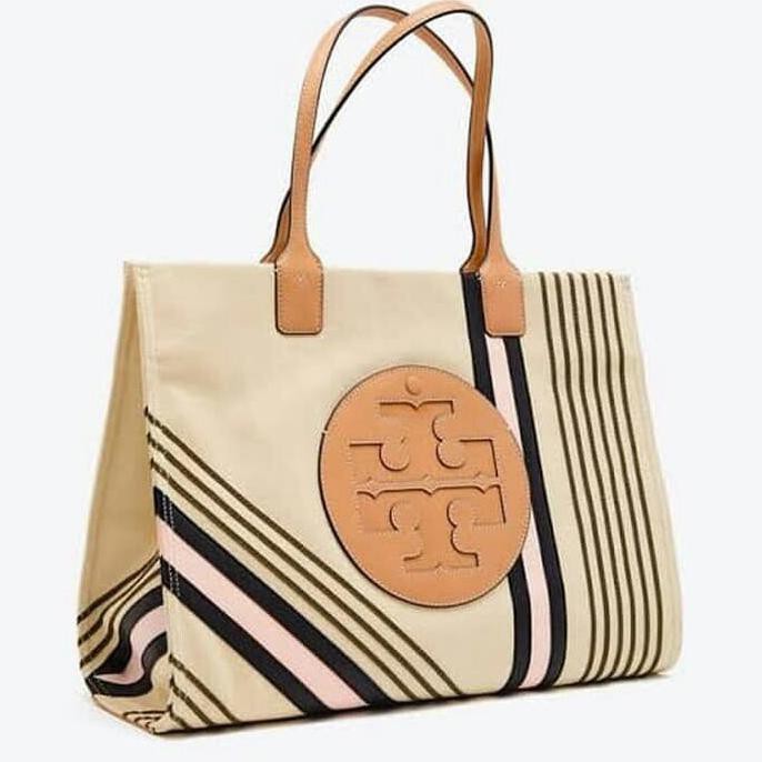 Diskon Tori Burch Ella Printed Kanvas Tote Bag PROMO