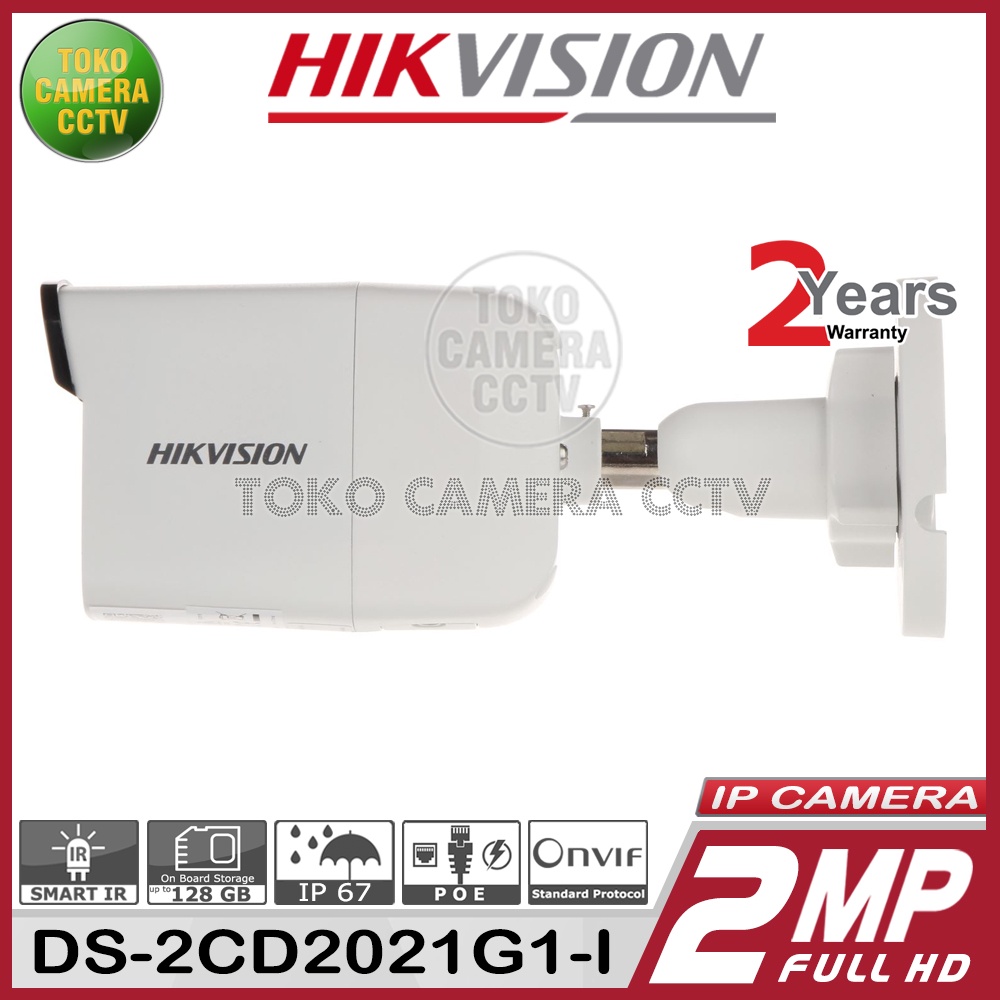 IP CAMERA 2MP HIKVISION DS-2CD2021G1-I IP KAMERA CCTV POE ONVIF