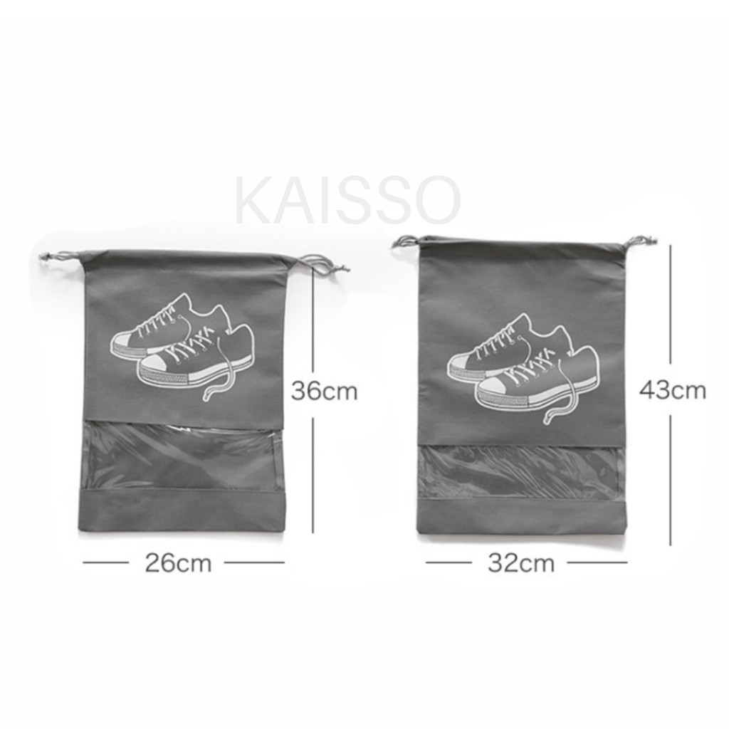 KAISSO - TAS SEPATU TRAVEL KOREA SPONBOUND SERUT / KOREAN SHOE BAG TRAVEL SHOE POUCH