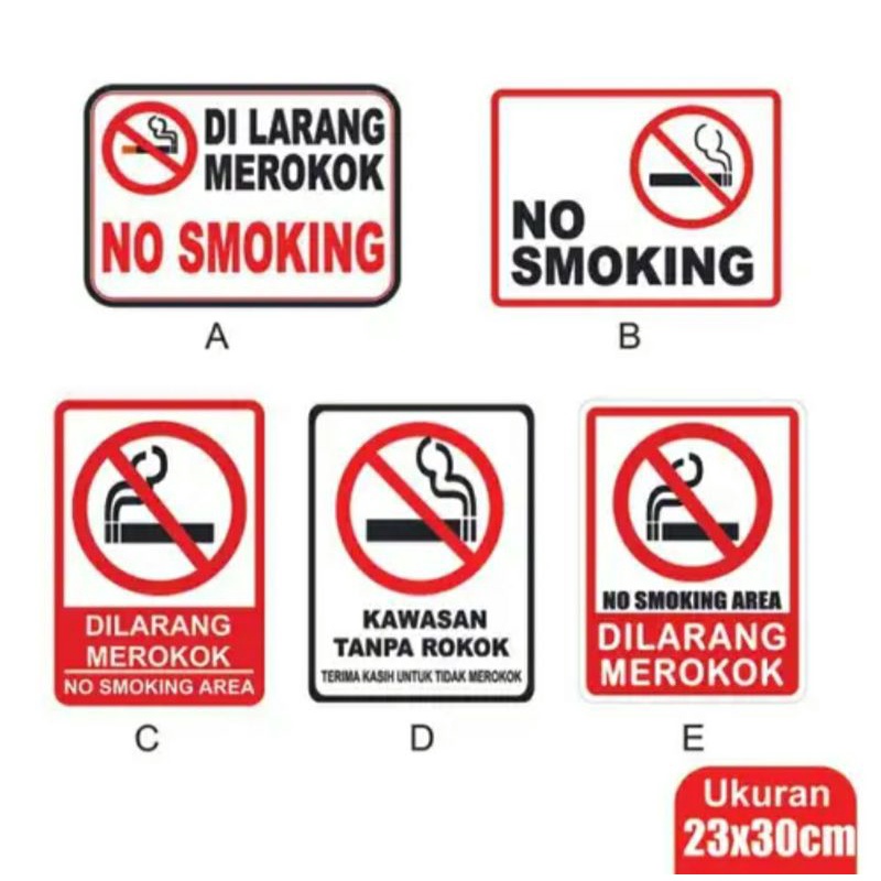 sriker Dilarang Merokok (No Smoking)