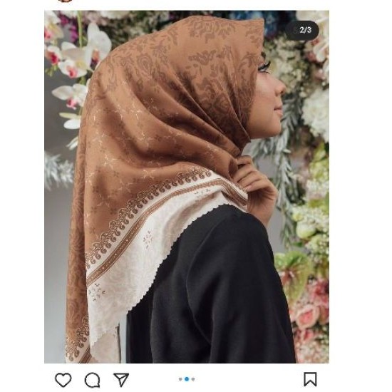 preloved anggrek scarf wearing klamby