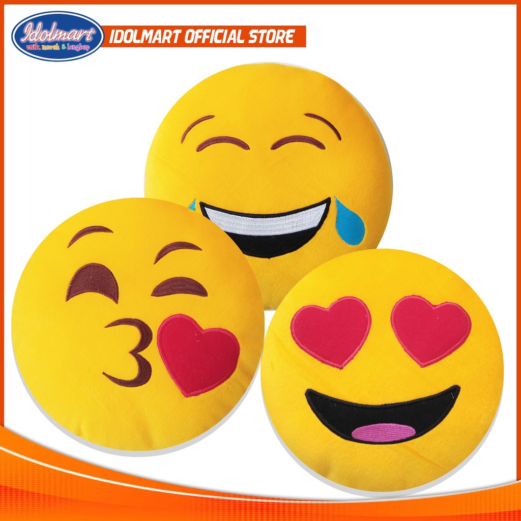 IDOLAKU Bantal Karakter Emoticon Lembut