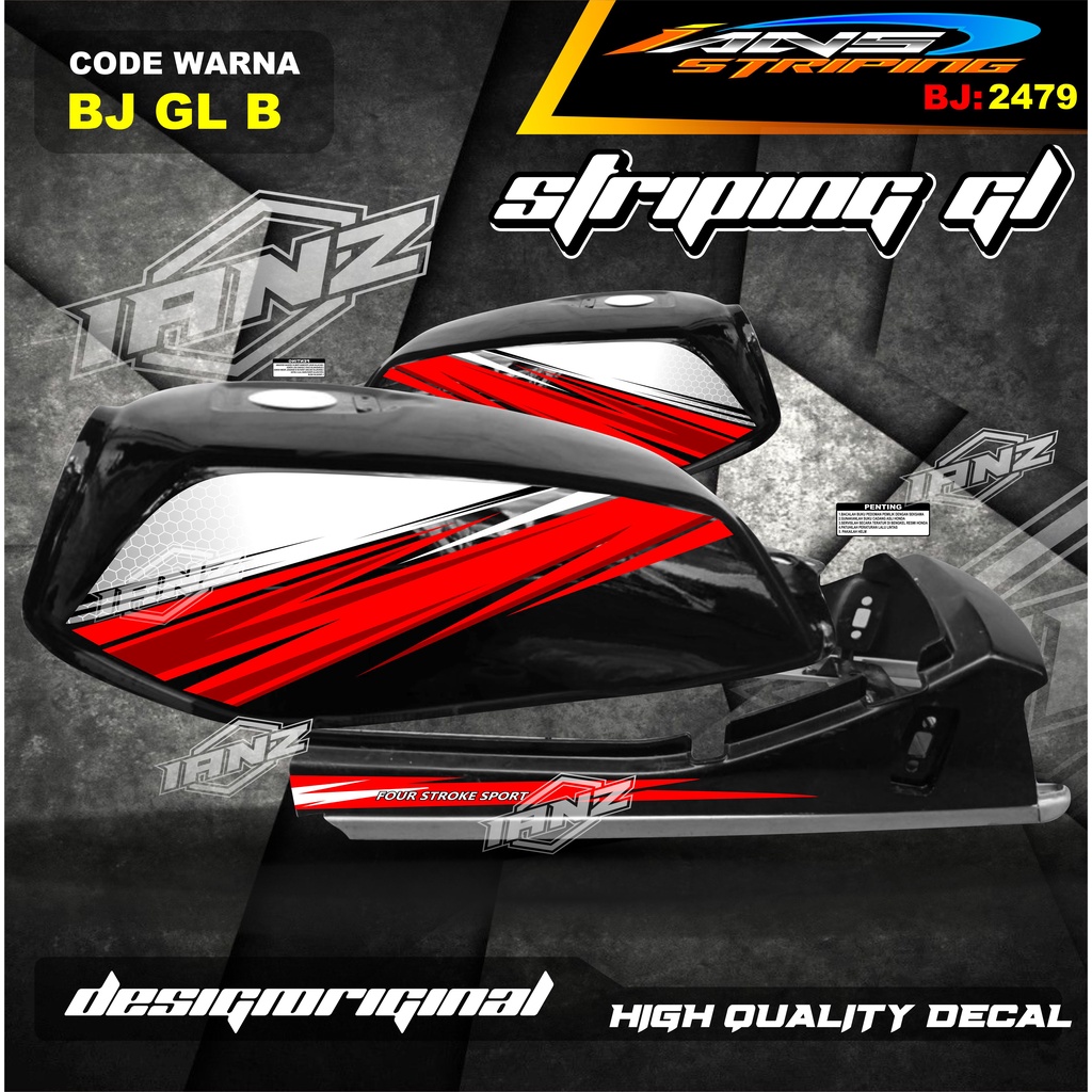 STICKER STRIPING VARIASI GL PRO / STIKER GL MAX / STRIPING GL PRO / STIKER MOTOR GL TERBARU / VARIASI STIKER GL 100