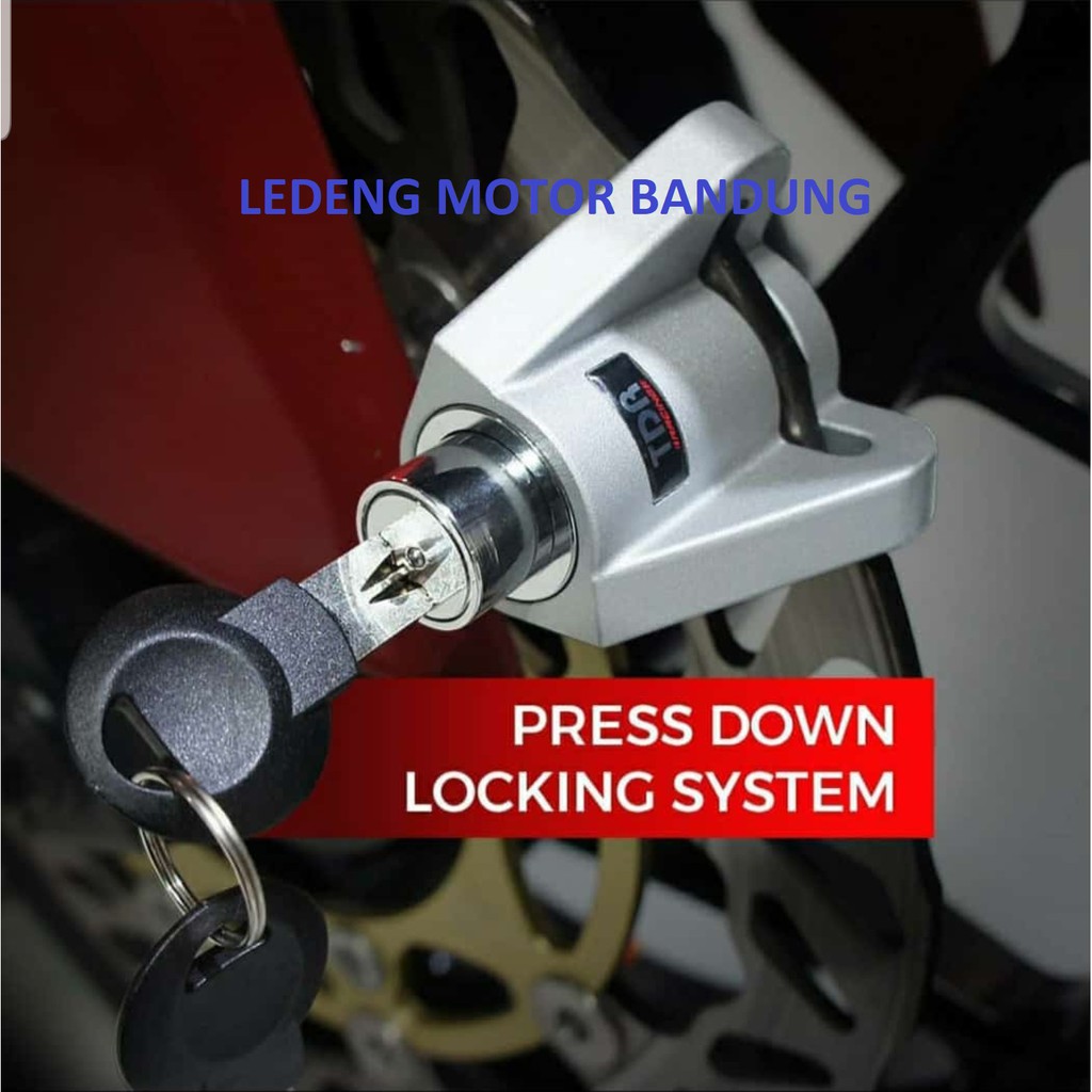 Kunci Cakram TDR Gembok Besi Baja Kuat Awet Piringan Motor Disc Lock