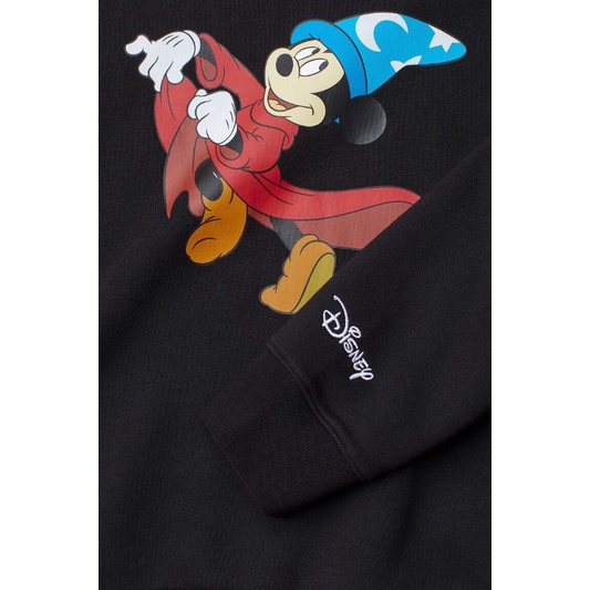 Crewneck Sweater Pria Wanita HnM H&amp;M Mickey Fantasia Hitam Full Tag