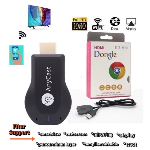 Dongle M2 Anycast WIFI Display Reciever Tv EsCast