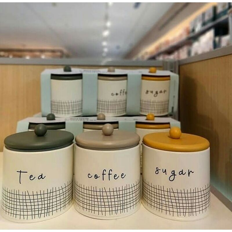 canister set coffee tea and sugar by informa