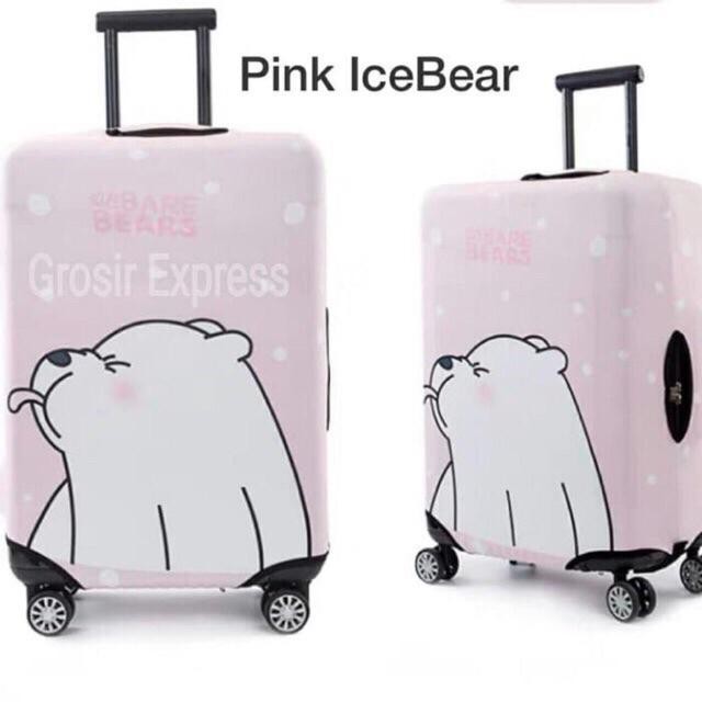 Elastic Luggage Cover We Bare Bears Sarung Pelindung Koper Size S M L XL