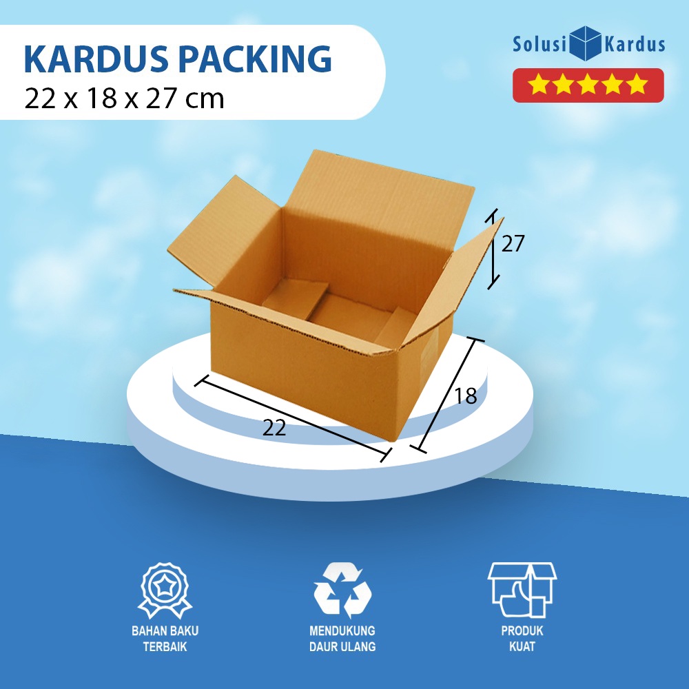 

Box | Dus | Kotak | Kemasan Packing | Karton | Kardus Polos 22x18x27