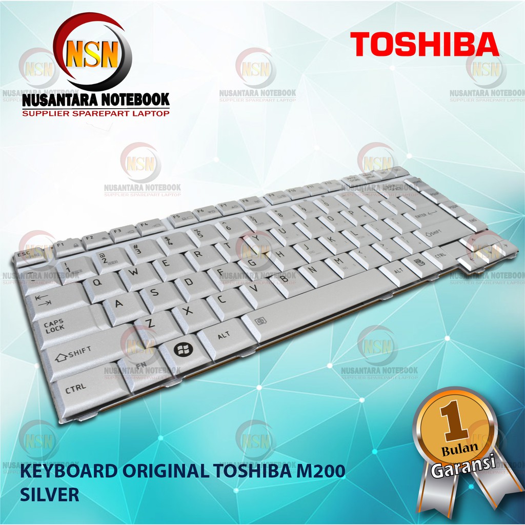 Keyboard Original Toshiba Satellite M200 A300 A200 A205 A210 L200 Silver