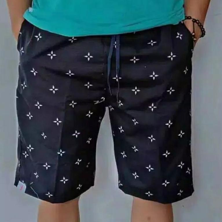 PNJ.26Au22ᵛ ▪ Celana Pendek Pria Cowok Dewasa Chino Rip Karet Pinggang Kolor