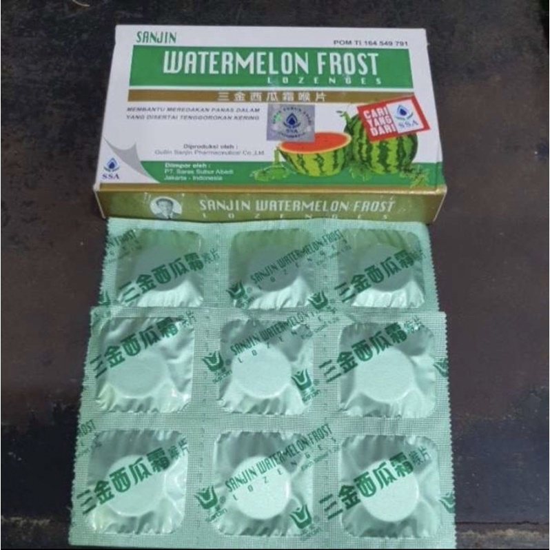 SANJIN XI GUA SHUANG PERMEN TENGGOROKAN WATERMELON FROST