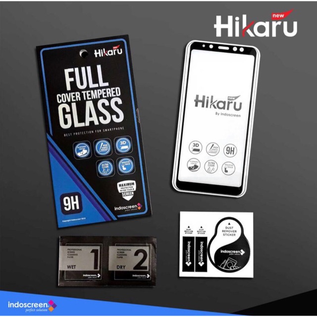 Anti Gores Full Cover Full Glue Hikaru Indoscreen A6 / A6plus / A8 / A8plus /J6plus/J4plus/J4core