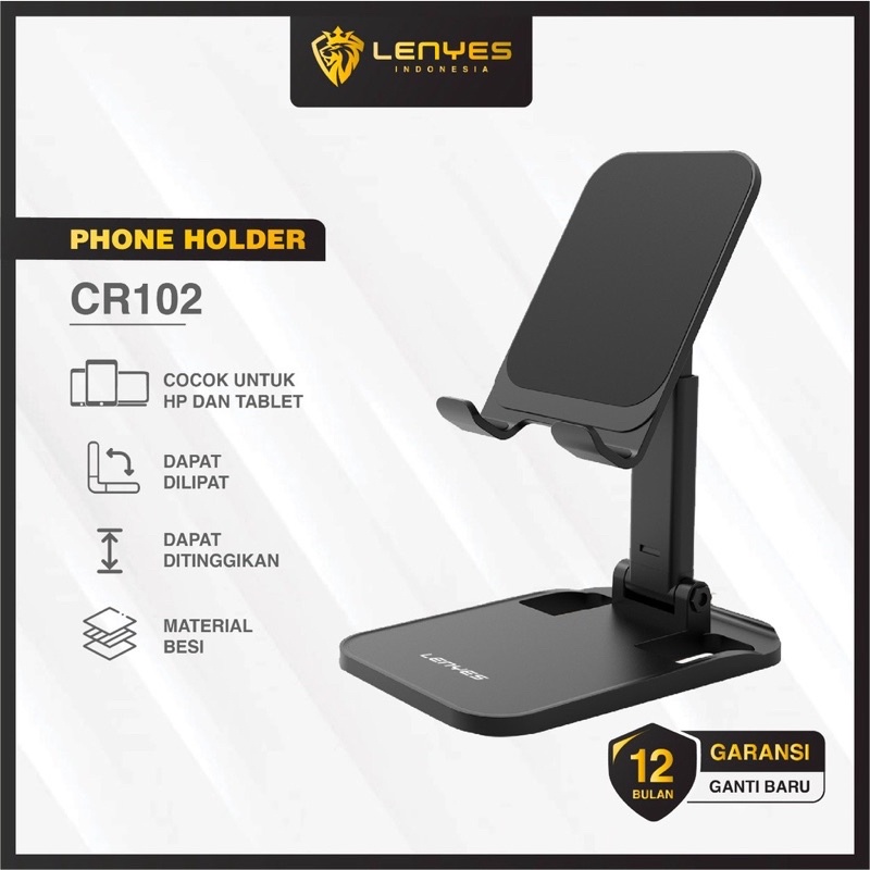 LENYES CR-102 HOLDER STAND HP / TAB PREMIUM MATERIAL ORIGINAL ADJUSTABLE