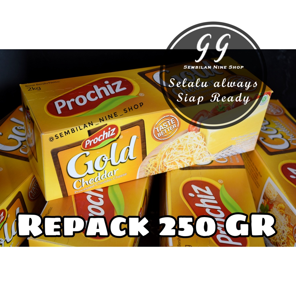 

Keju Prochiz GOLD 250 Gram Cheddar Cheese POTONGAN Prociz Prociz Prochis