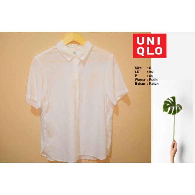 Uniqlo | kemeja putih uniqlo | uniqlo ori 100%!