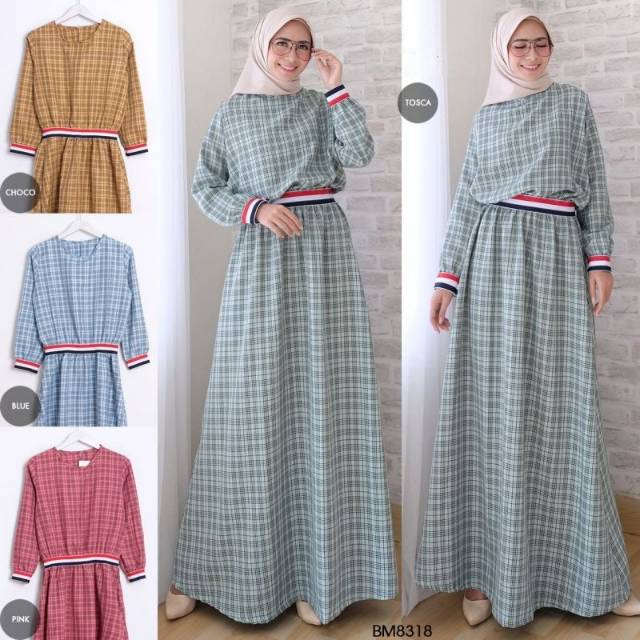 GAMIS CANTIK RIBBY SQUARE FIT TO XL GAMIS WANITA DRESS MUSLIM FASHION WANITA TERBARU ORI ORIGINAL