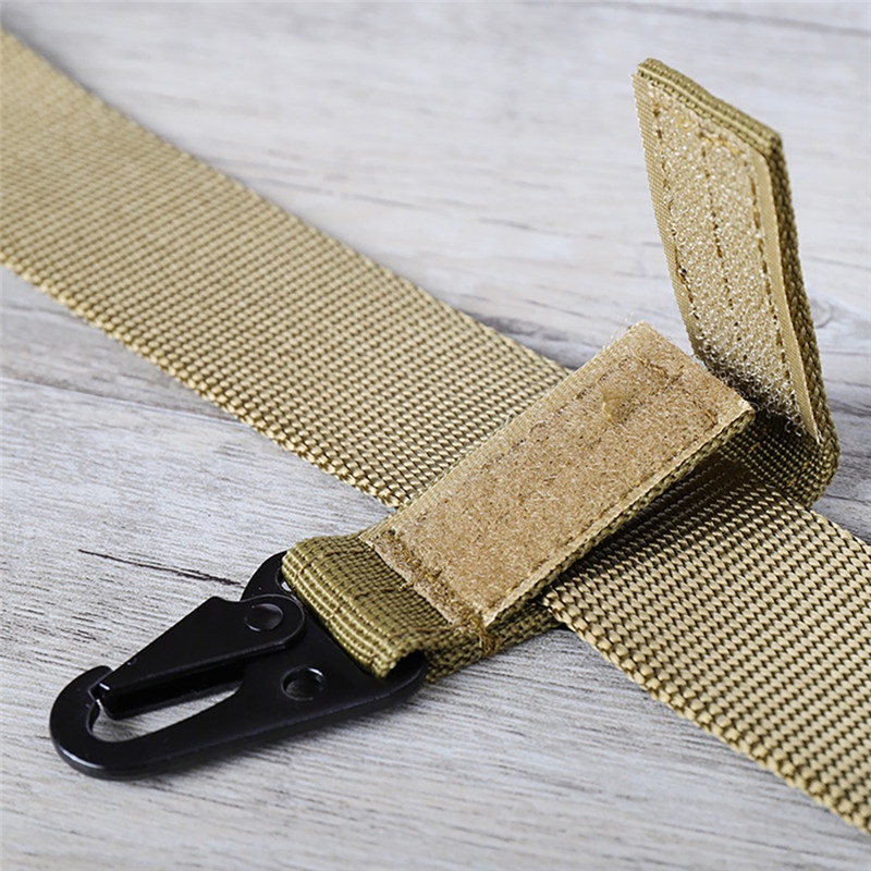 TK Webbing Attach Belt With Fastener Hook Buckles Keychain Backpack Waist Hanging System Belt