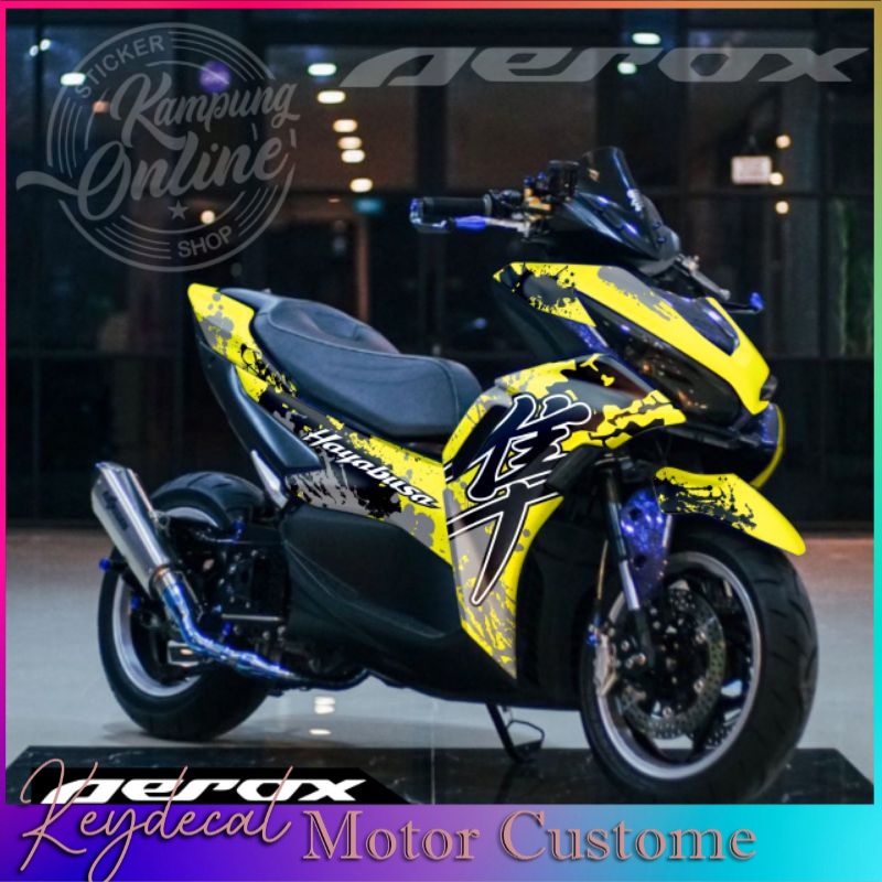 Stiker Decal Aerox New Stiker Striping Full Body variasi striping motor aksesoris motor custom model