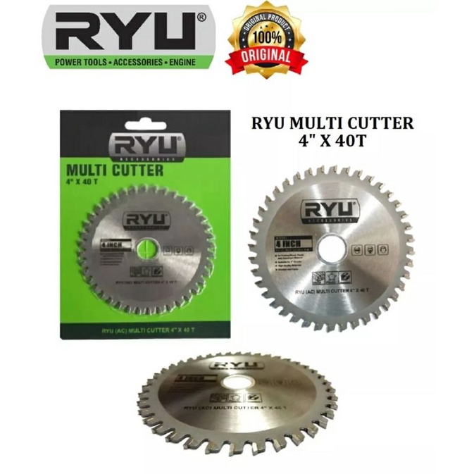 RYU Multi cutter 4X40T  / Multicutter Alat Pemotong Mata Potong Pvc Alumunium Fiber Kayu Multicutter 4&quot;