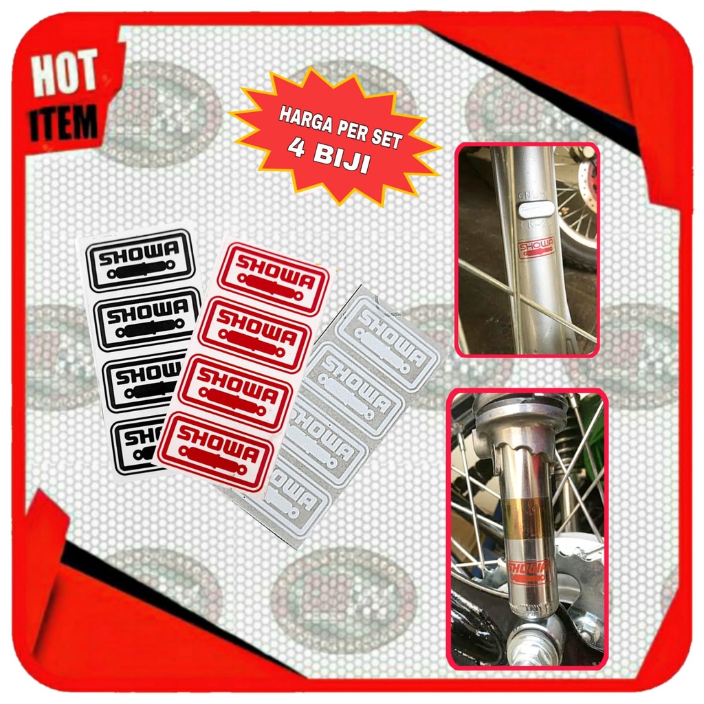 Stiker Sticker SHOWA Tabung Sok Shock Depan & Belakang C70 C700 ASTREA PRIMA GRAND TIGER WIN dll