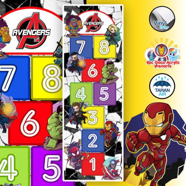 KARPET ENGKLEK I PLAY MAT MAINAN EDUKASI KARPET MAIN I HOPSCOTCH - AVENGERS