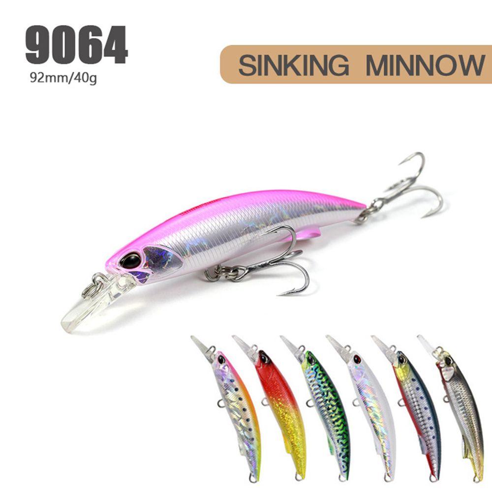 Nanas Tenggelam Ikan Kecil Umpan 92mm/40g Tackle Bermanfaat Musim Dingin Memancing Long Casting Lure