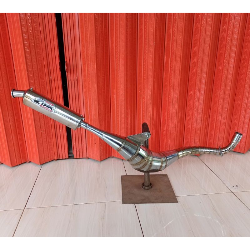 knalpot bm power f1zr chrome selencer ouval stainless