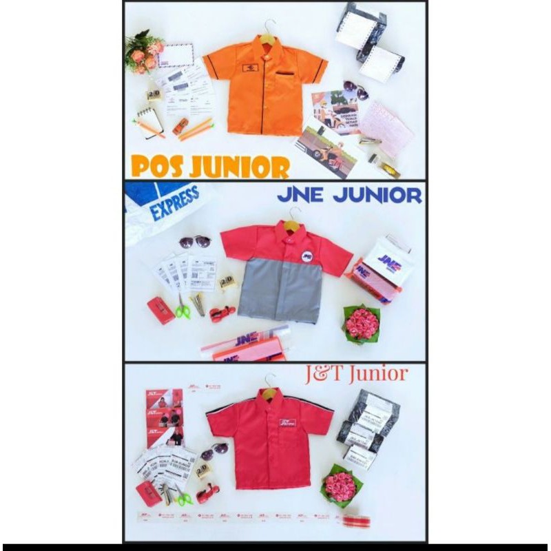 Baju Kostum anak/baju seragam ekspedisi/baju seragam pos/baju seragam JNE/baju seragam jnt