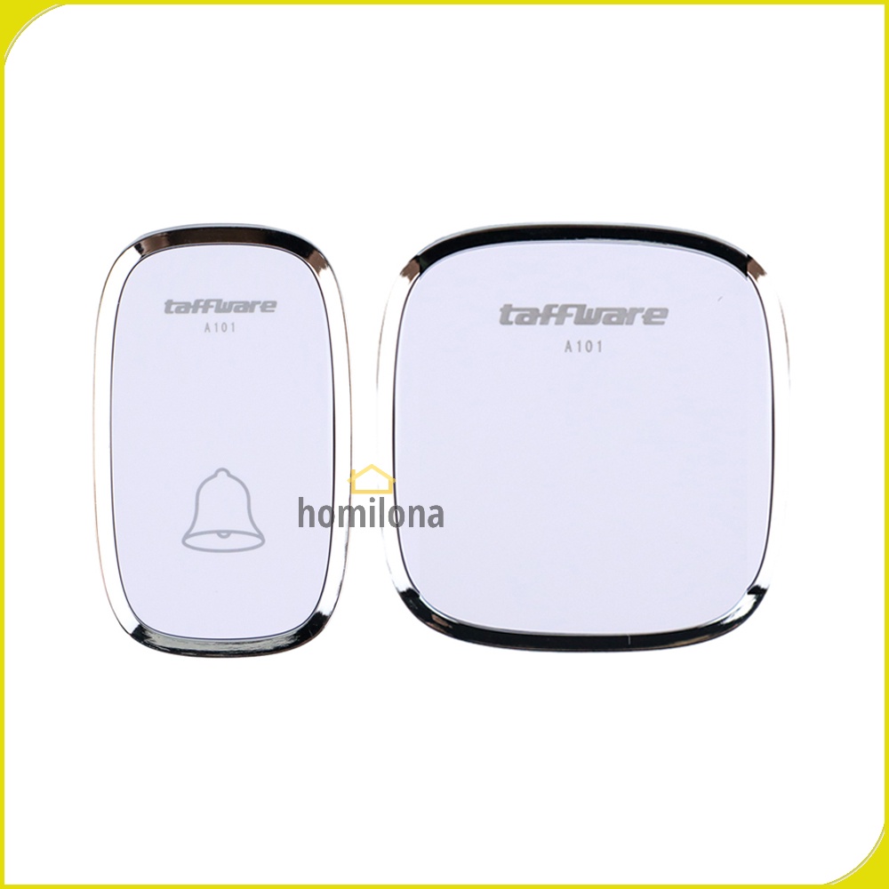 Bel Pintu Wireless Doorbells Waterproof 36 Nada 1 atau 2 PCS Receiver - Taffware A101 - White