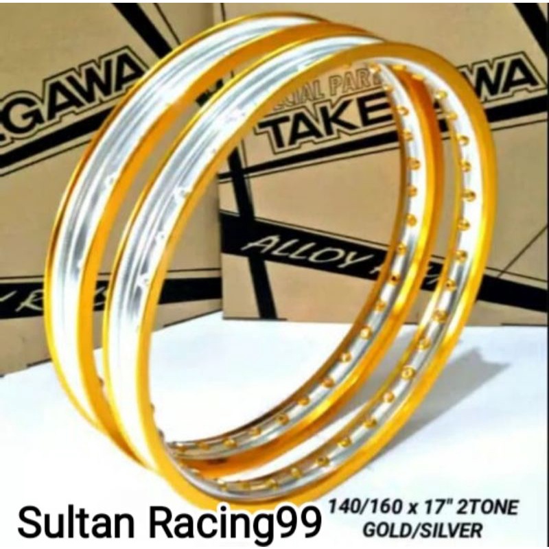 Velg takegawa 2tone Two Tone Set Ring 17 x 140/160 Gold Silver