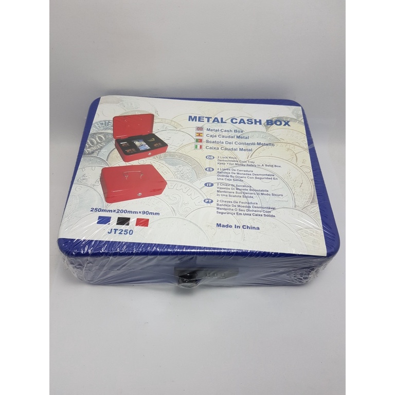 Brankas Besi Metal Cash Box Kecil 20x16x9 PIN Kotak Uang Cash