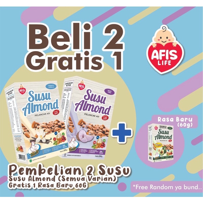 Afis Susu Almond Pelancar Asi - Asi Booster