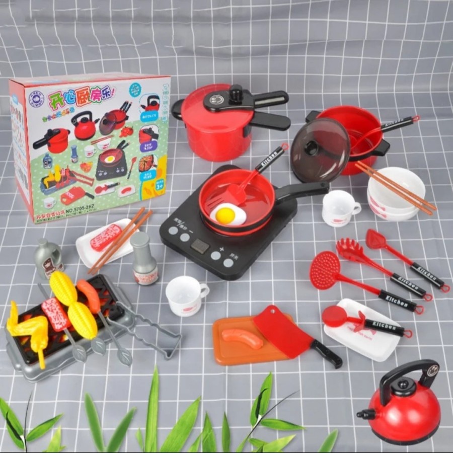 Mainan Anak Set Simulasi Alat Masak HOME KITCHEN PLAY SET 36pcs