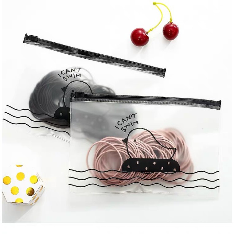 Karet Ikat Rambut Korea 100 pcs Free Zipper Bag - Kunciran Rambut Accecories Rambut Import Fashion