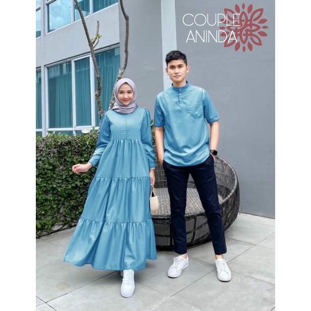 COUPLE ANINDA POLOS BIRU MUDA TH