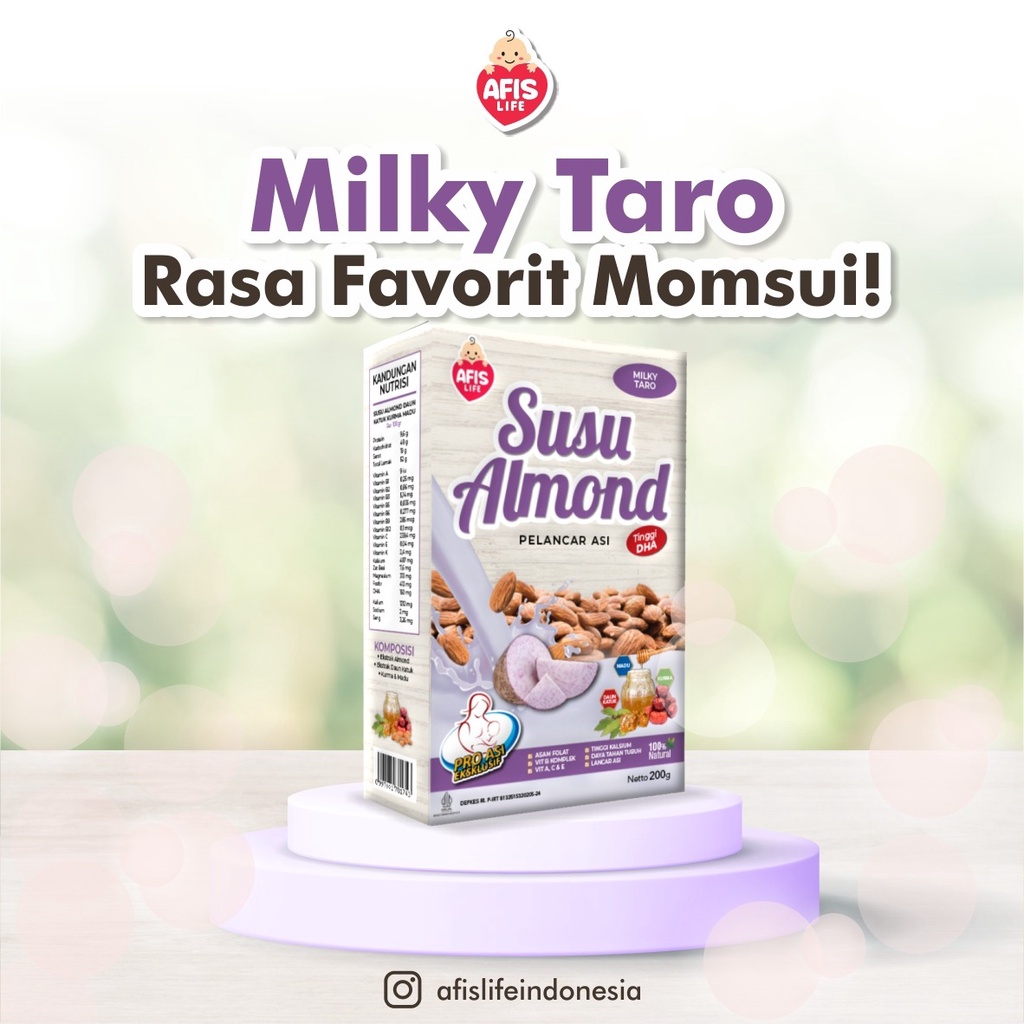 Afis Life Susu Almond Plus Pelancar ASI 200 gr